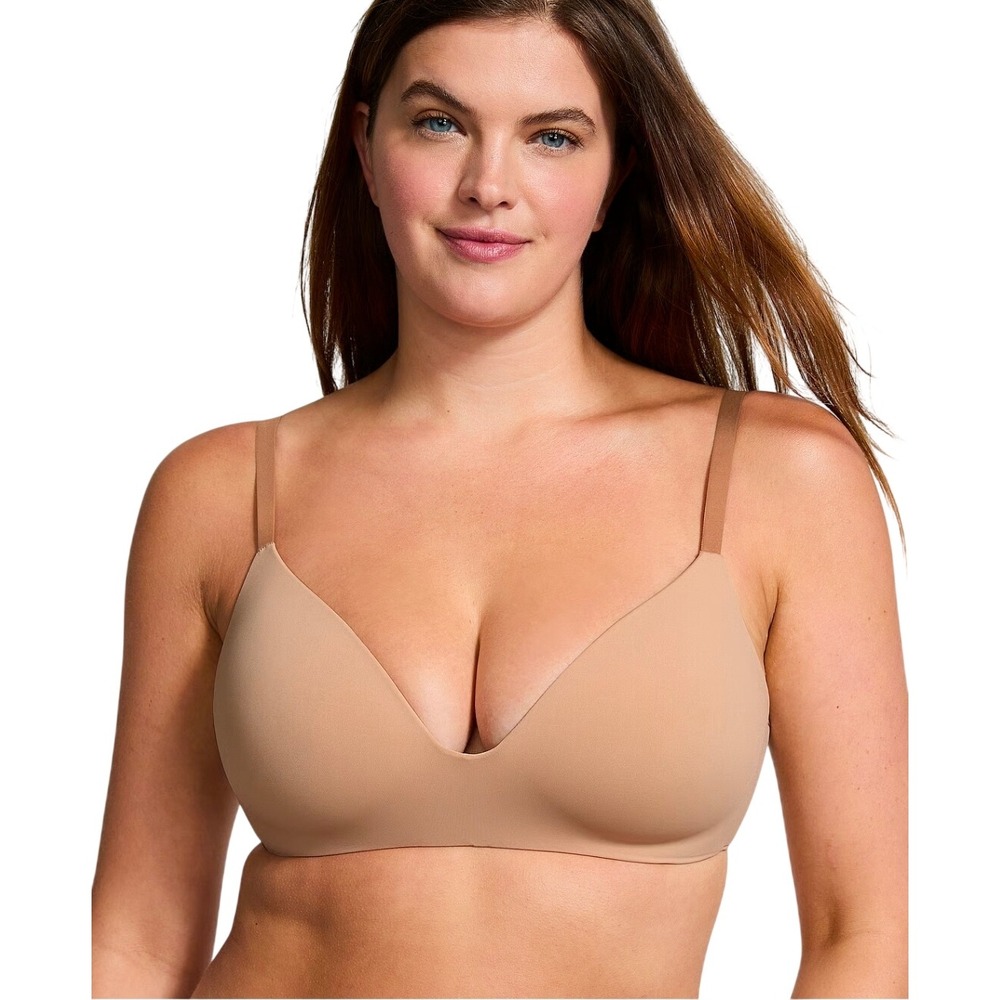 Victorias Secret Wireless T-Shirt Bra Tan Nude Lightly Lined 32B NEW